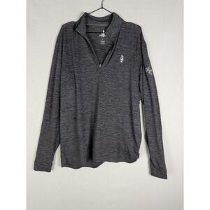 Johnnie-o Pullover Mens L Gray The Roberts Cup Q Zip Golf Performance Striped